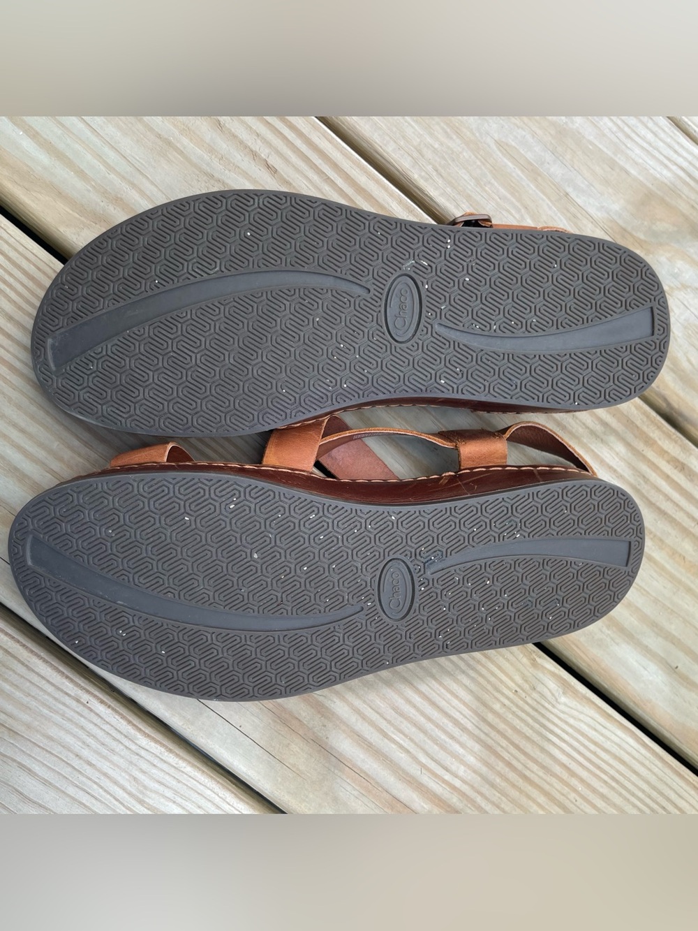 Chaco leather Sandal Women Rust Brown Leather Strappy Sandals - Picture 8 of 10